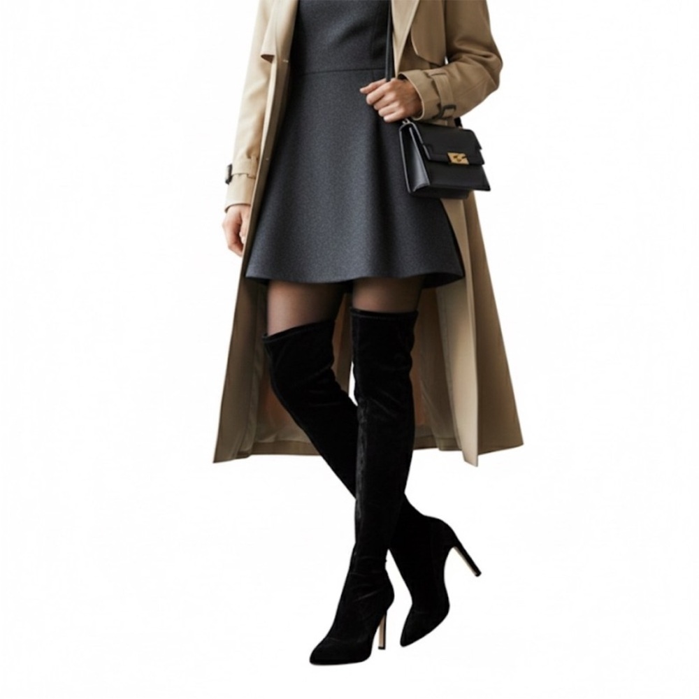 Jimmy Choo Lorraine Black Over-the-Knee Boots